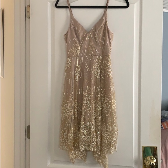 Hello Molly | Dresses | Hello Molly Truly Madly Deeply Gold Sequin Dress | Poshmark